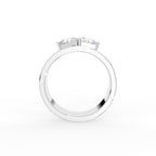 18K Bespoke Triangle Diamond Ring — FRONT