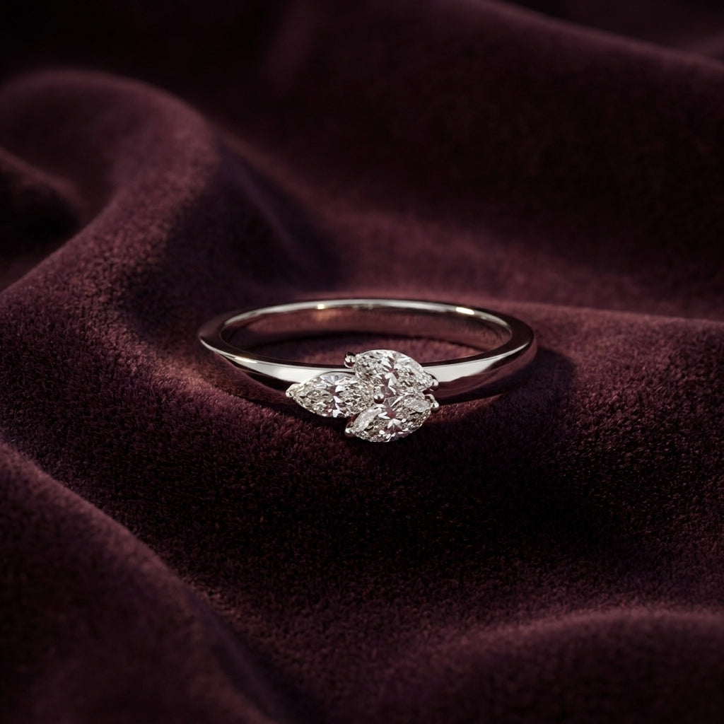 18K Bespoke Marquise Diamond Ring