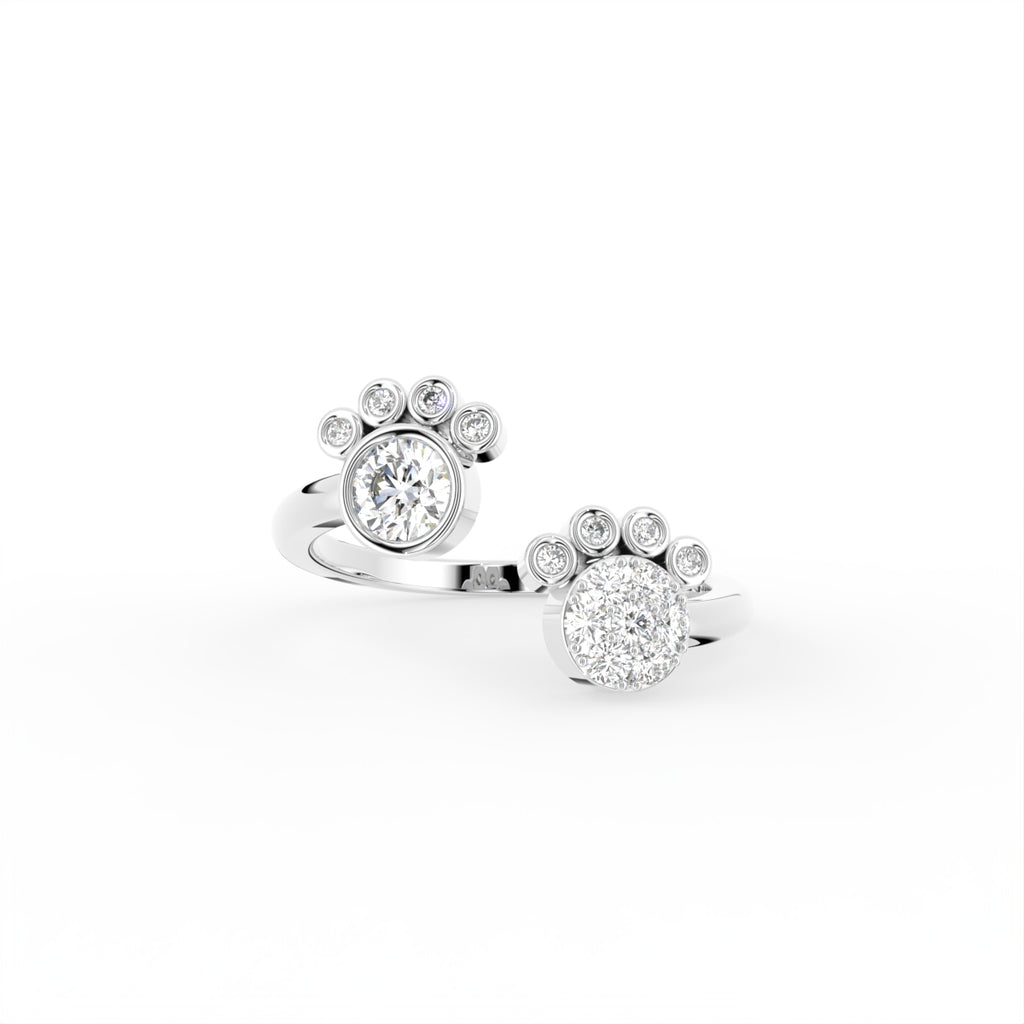 18K Bespoke Cluster Diamond Ring — TOP