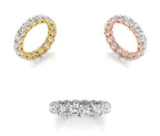 18K Full Eternity Round Diamond Ring — 3 COLOR
