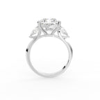 18K Solitaire Radiant Diamond Engagement Ring — FRONT