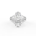 vimg:FJ6832|vimg:FJ6833|18K Bespoke Oval Diamond Ring Set — TOP