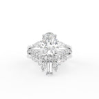 vimg:FJ6832|vimg:FJ6833|18K Bespoke Oval Diamond Ring Set — TOP