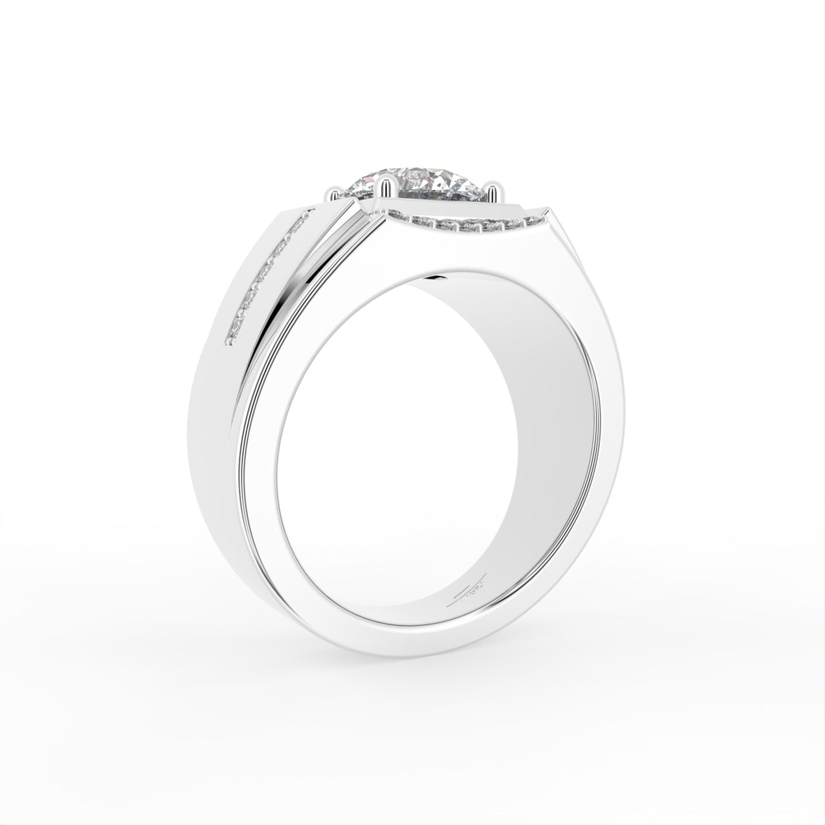 18K Bespoke Diamond Ring — 3D VIEW