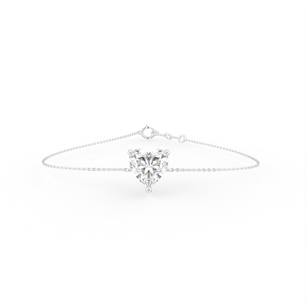 18K Gold Heart Diamond Bracelet — TOP