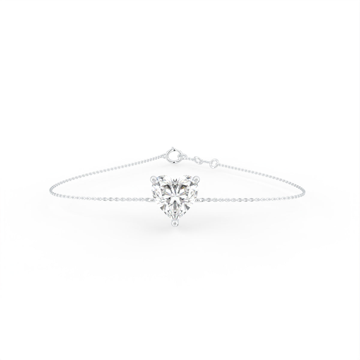 18K Gold Heart Diamond Bracelet — TOP