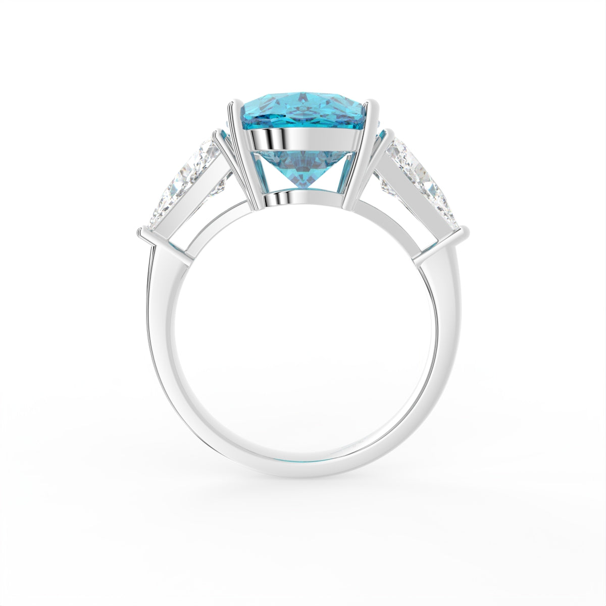 vimg:Z00500|18K Trilogy Oval Diamond Engagement Ring — FRONT
