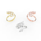 Sterling Silver Diamond Ring — 3 COLOR