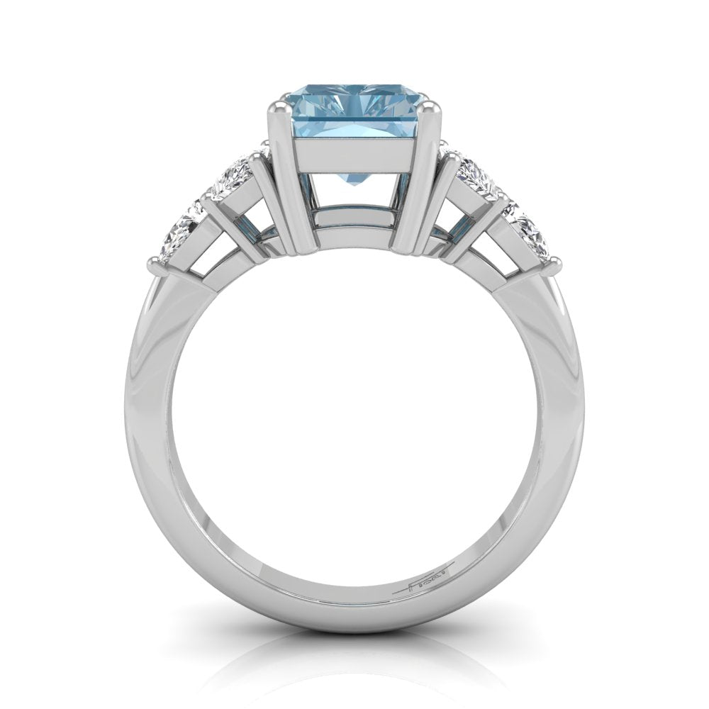 vimg:Z00249|18K Radiant Diamond Engagement Ring — FRONT