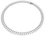 18K Layered Diamond V Collar Necklace — 3D VIEW