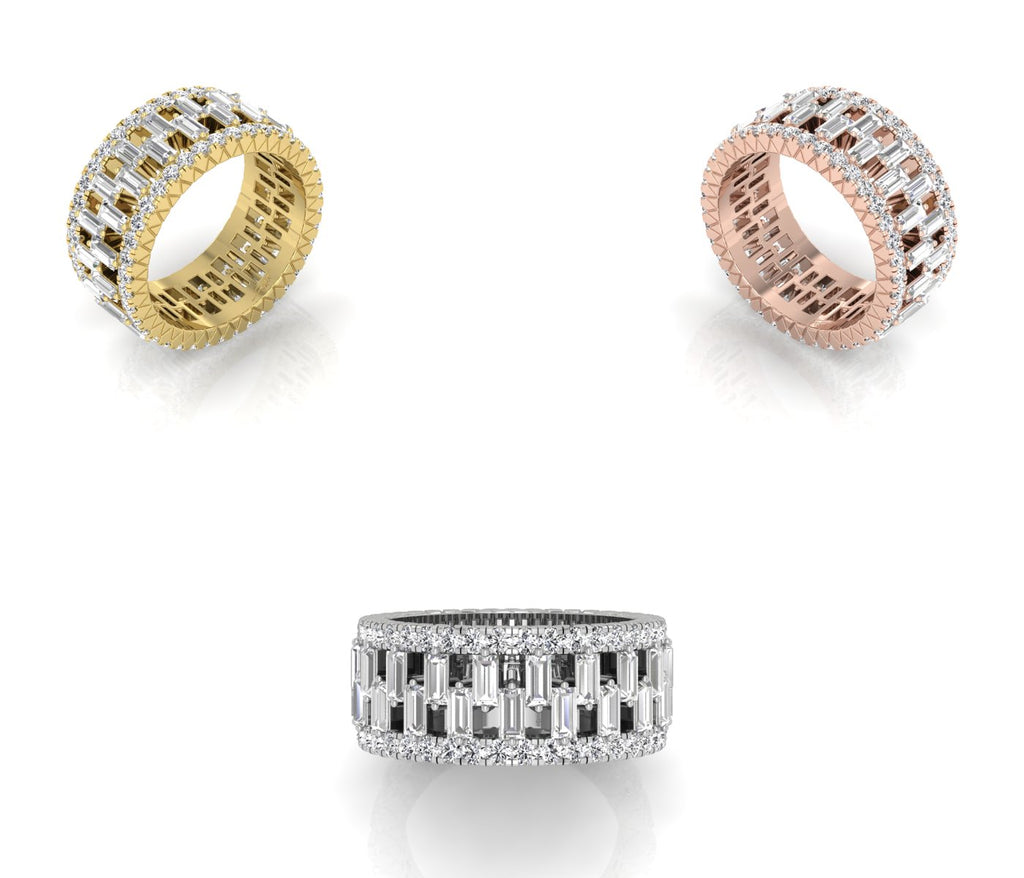 18K Bespoke Pave Diamond Ring — 3 COLOR