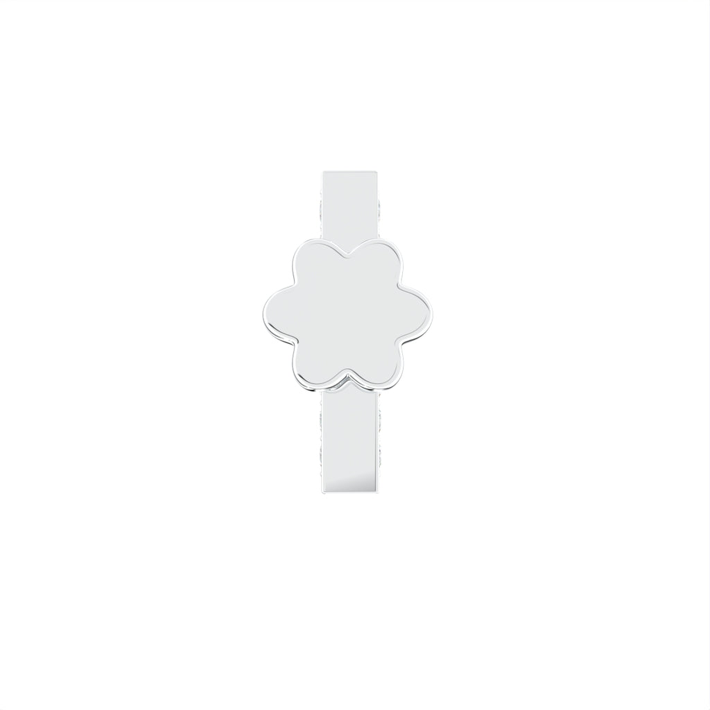 18K Heart Diamond Piercing Earrings — BACK
