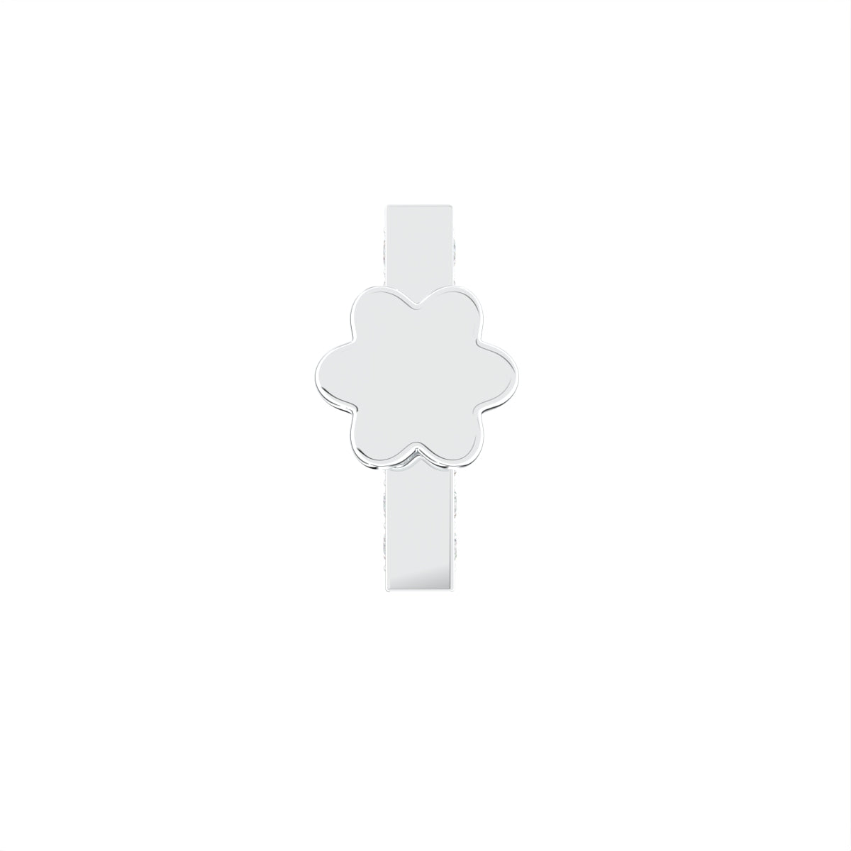 18K Heart Diamond Piercing Earrings — BACK