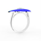 18K Bespoke Oval Diamond Ring — 3D VIEW