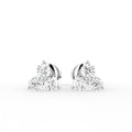 18K Cluster Round Diamond Earrings — TOP