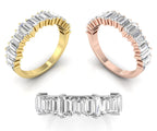 18K Eternity Baguette Diamond Ring — 3 COLOR