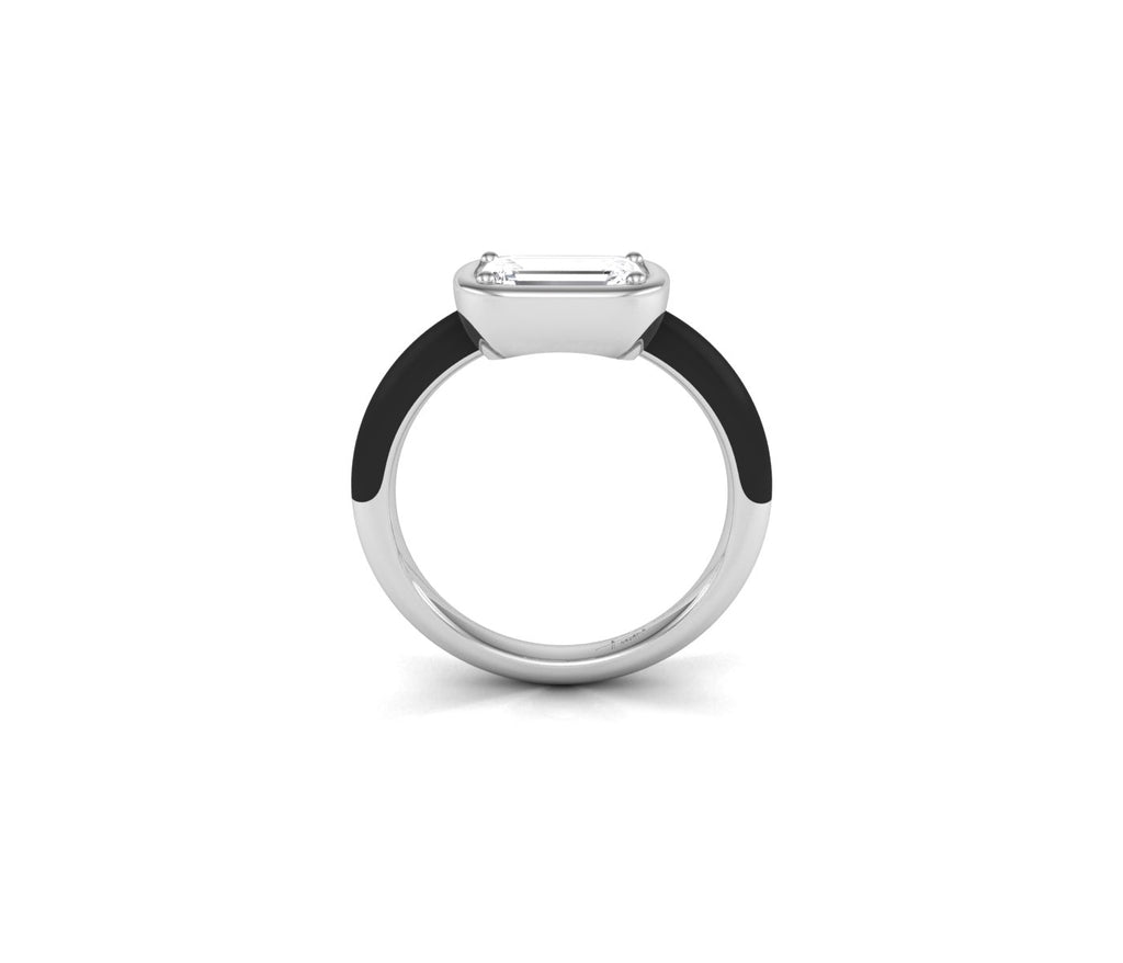 vimg:FJ4896|vimg:FJ4897|vimg:FJ5913|14K Crisscut Emerald Diamond Solitaire Ring — FRONT