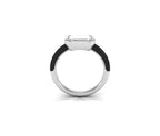 vimg:FJ4896|vimg:FJ4897|vimg:FJ5913|14K Crisscut Emerald Diamond Solitaire Ring — FRONT