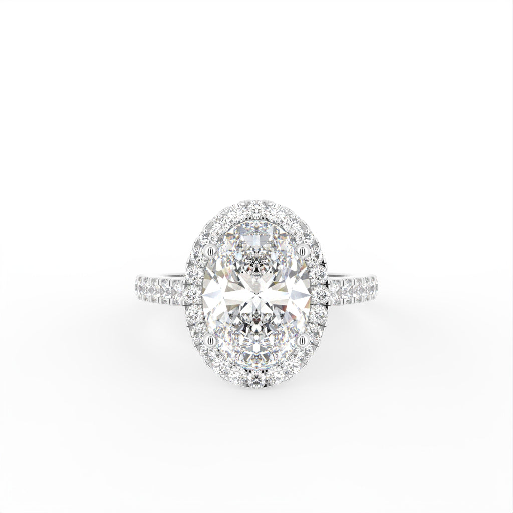vimg:Z00230|18K Oval Diamond Solitaire Halo Ring — TOP