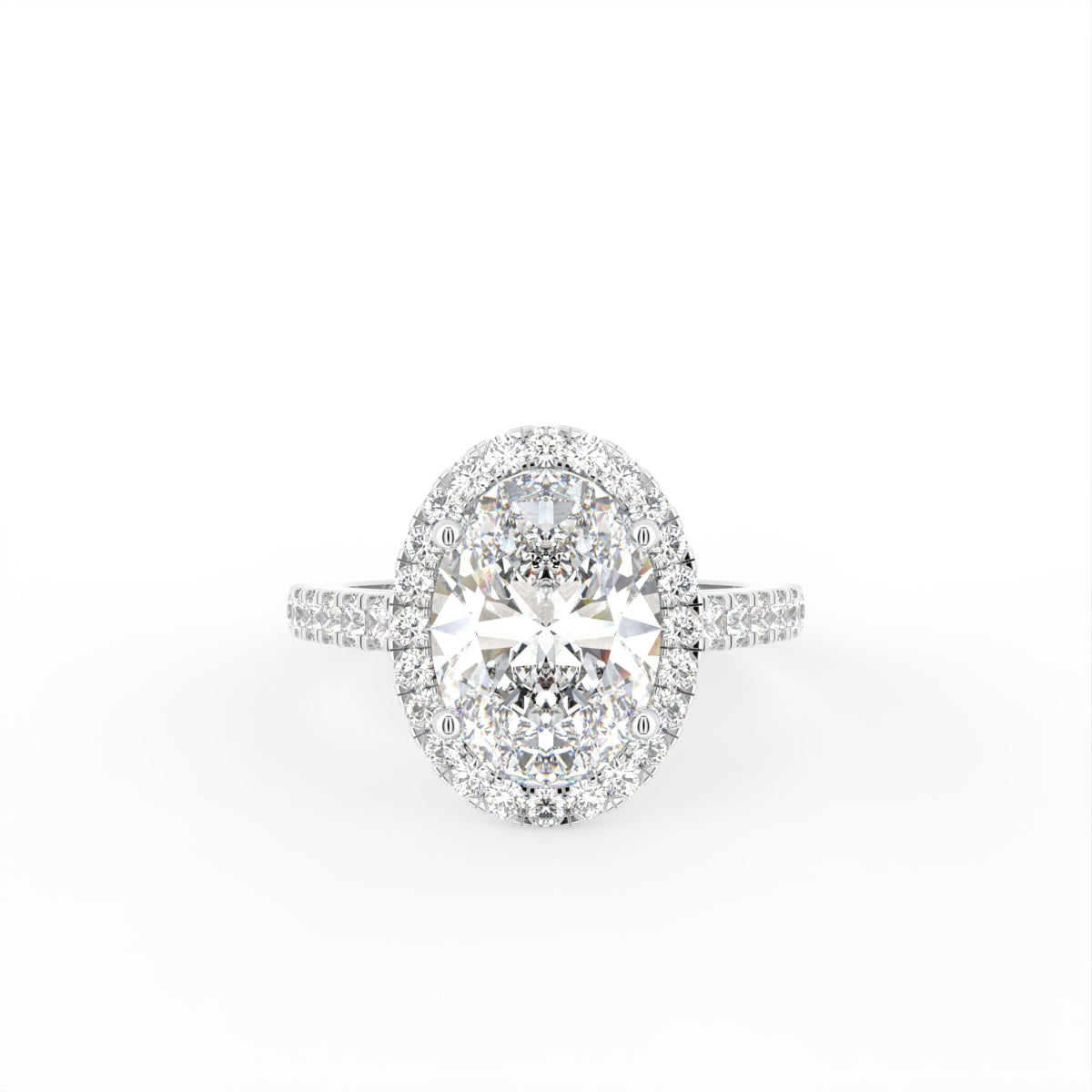 vimg:Z00230|18K Oval Diamond Solitaire Halo Ring — TOP
