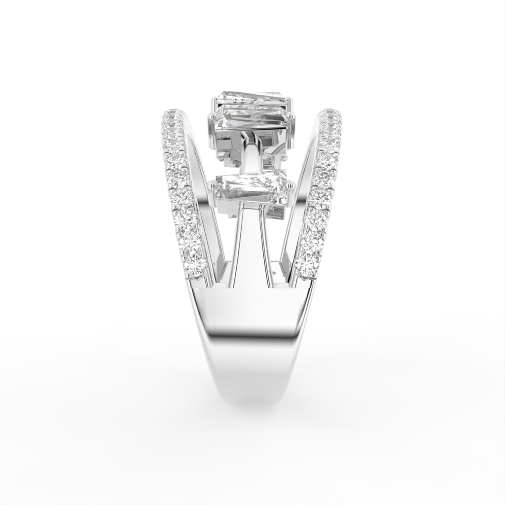 18K Baguette Diamond Eternity Ring — SIDE