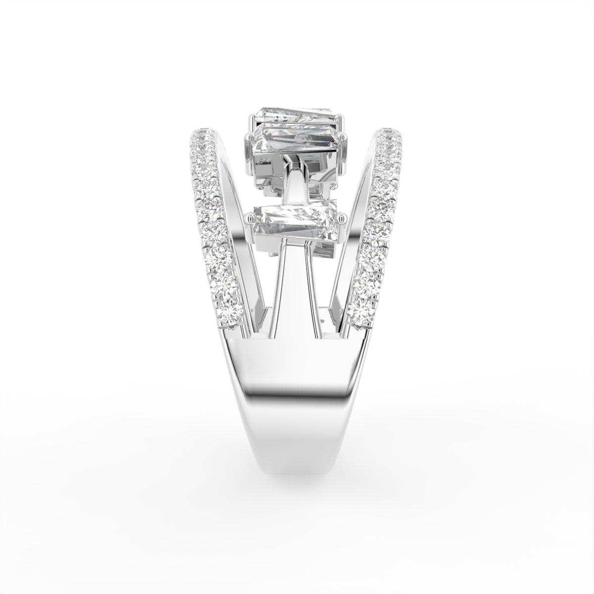 18K Baguette Diamond Eternity Ring — SIDE