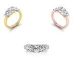 14K Yellow Gold Bespoke Radiant Diamond Ring — 3 COLOR