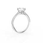 18K White Gold Solitaire Diamond Ring — 3D VIEW