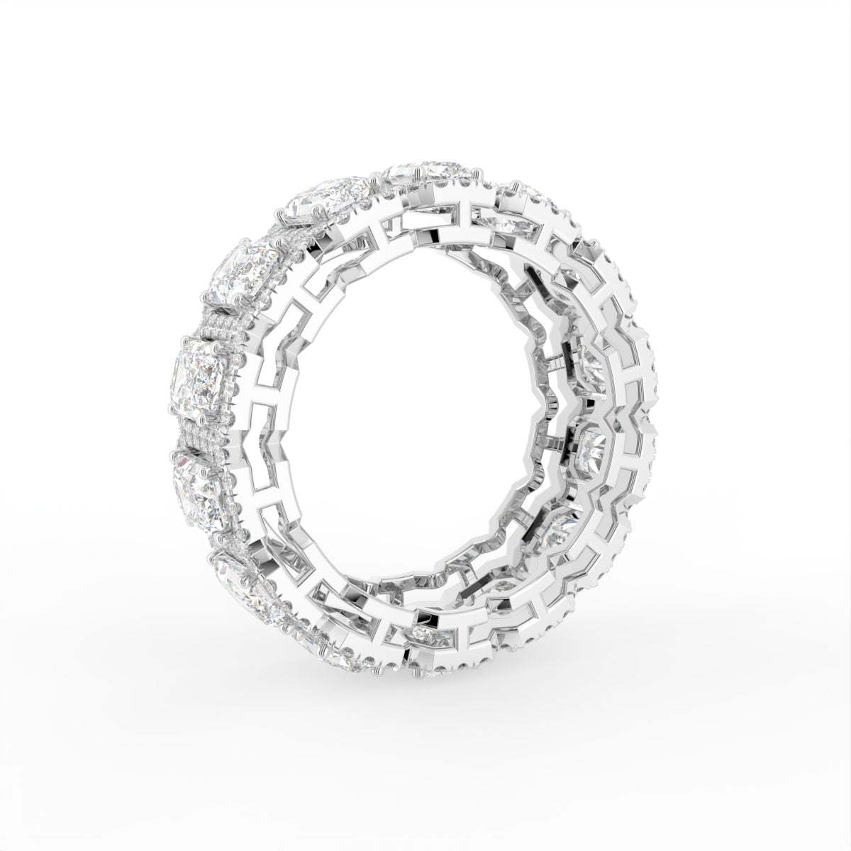 18K Eternity Diamond Ring — 3D VIEW