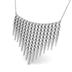 18K Bespoke V-Shape Round Diamond Pendant — RIGHT