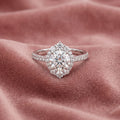 18K Halo Round Diamond Ring — AI cloth, in-house