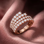 18K Round Diamond Statement Ring — AI cloth, in-house
