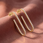 18K Round Drop Bespoke Diamond Earrings — AI cloth, in-house
