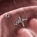 18K Heartbeat Diamond Pendant — AI cloth, in-house