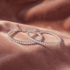 18K Round Diamond Hoop Earrings — AI cloth, in-house