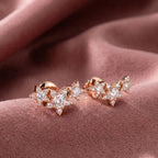 18K Star Diamond Earrings — AI cloth, in-house