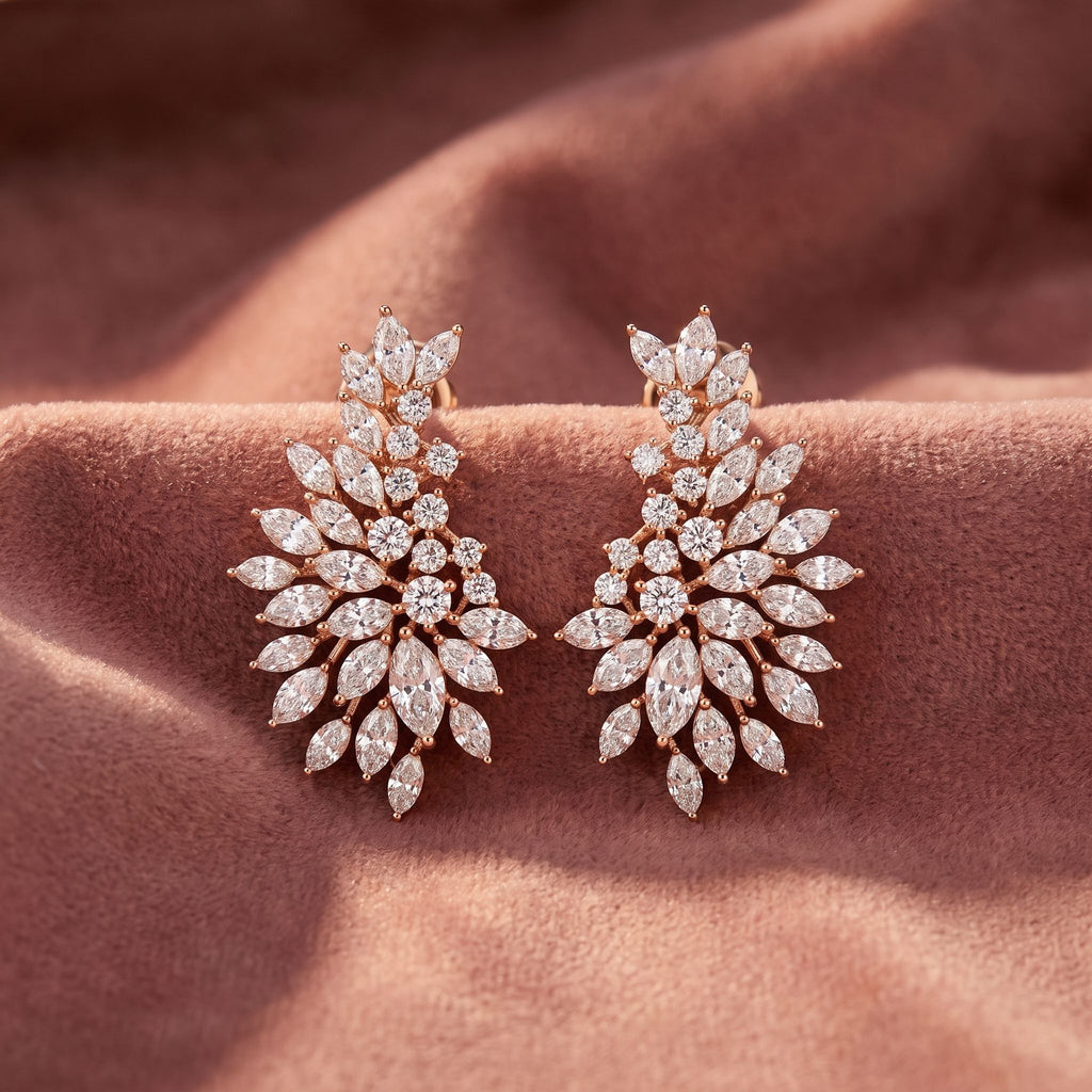 18K Bespoke Marquise Diamond Earrings — AI cloth, in-house