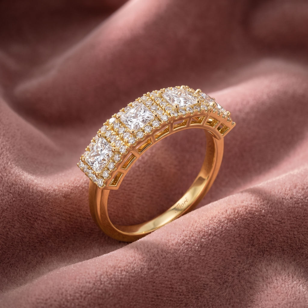 18K Bespoke Pave Diamond Ring — AI cloth, in-house