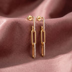 14K Round Drop Bespoke Diamond Earrings — AI cloth, in-house
