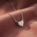 18K Solitaire Diamond Pendant — AI cloth, in-house