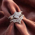 18K Bespoke Princess Diamond Ring Set — AI cloth, in-house