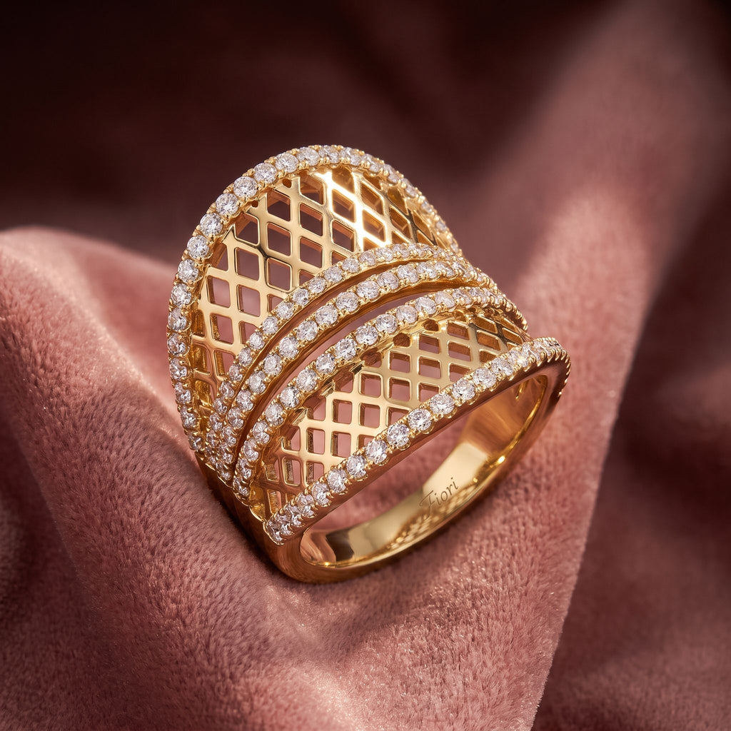 18K Bespoke Diamond Ring — AI cloth, in-house