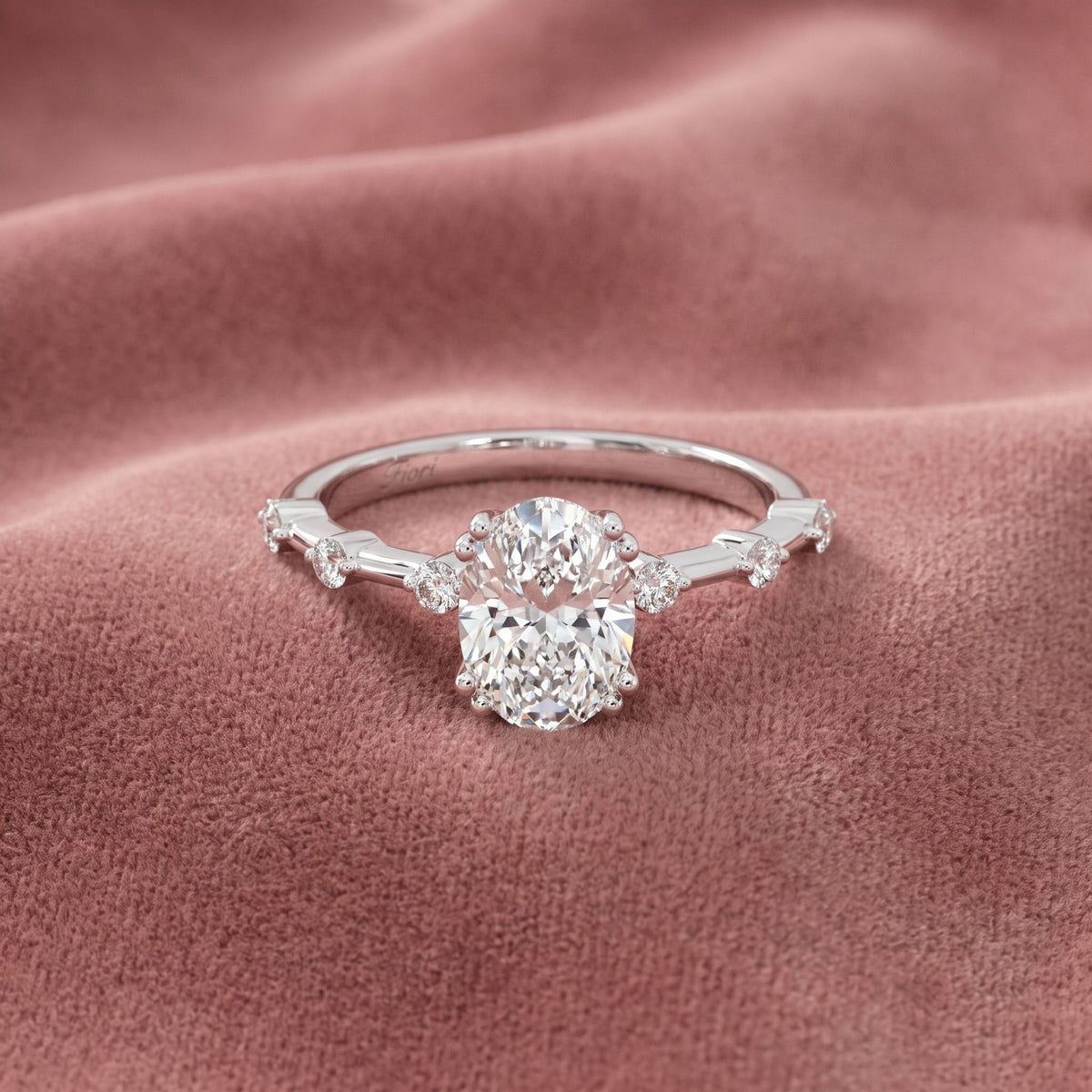 18K Bespoke Oval Diamond Engagement Ring — AI cloth, in-house
