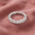 18K Full Eternity Round Diamond Ring — AI cloth, in-house
