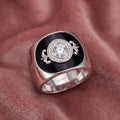 18K Halo Round Diamond Ring — AI cloth, in-house