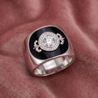 18K Halo Round Diamond Ring — AI cloth, in-house