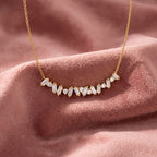 18K Bespoke Baguette Diamond Pendant — AI cloth, in-house