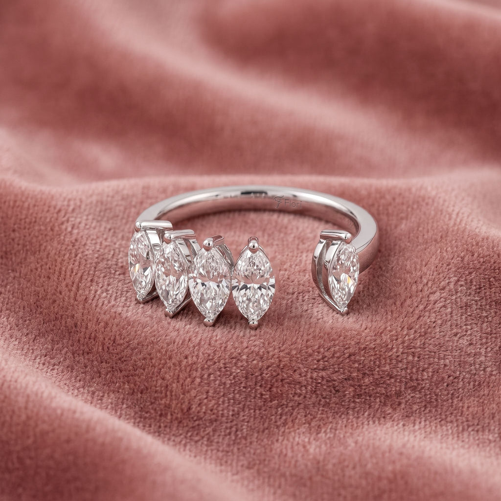18K Bespoke Marquise Diamond Ring — AI cloth, in-house