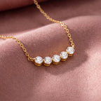 18K Geometric Round Diamond Pendant — AI cloth, in-house