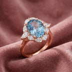 18K Halo Oval Diamond Ring — AI cloth, in-house